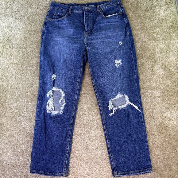 Old Navy Denim - OLD NAVY Womens Extra High Rise Sky Hi Straight Blue Jeans Size 16 36x27 E625